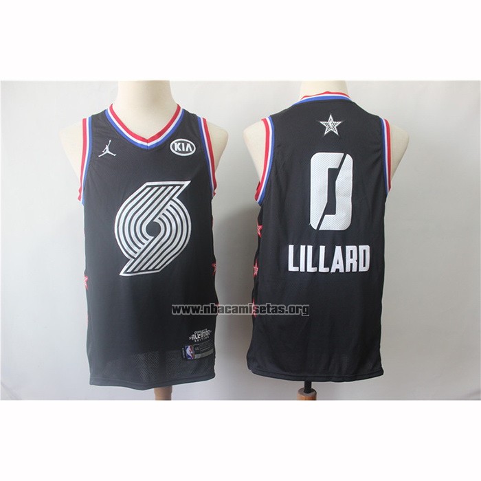 Camiseta All Star 2019 Portland Trail Blazers Damian Lillard NO 0 Negro